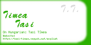 timea tasi business card